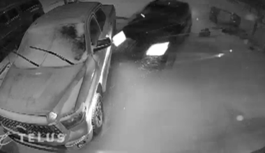 SUV slams into NW Calgary garage in hit-and-run