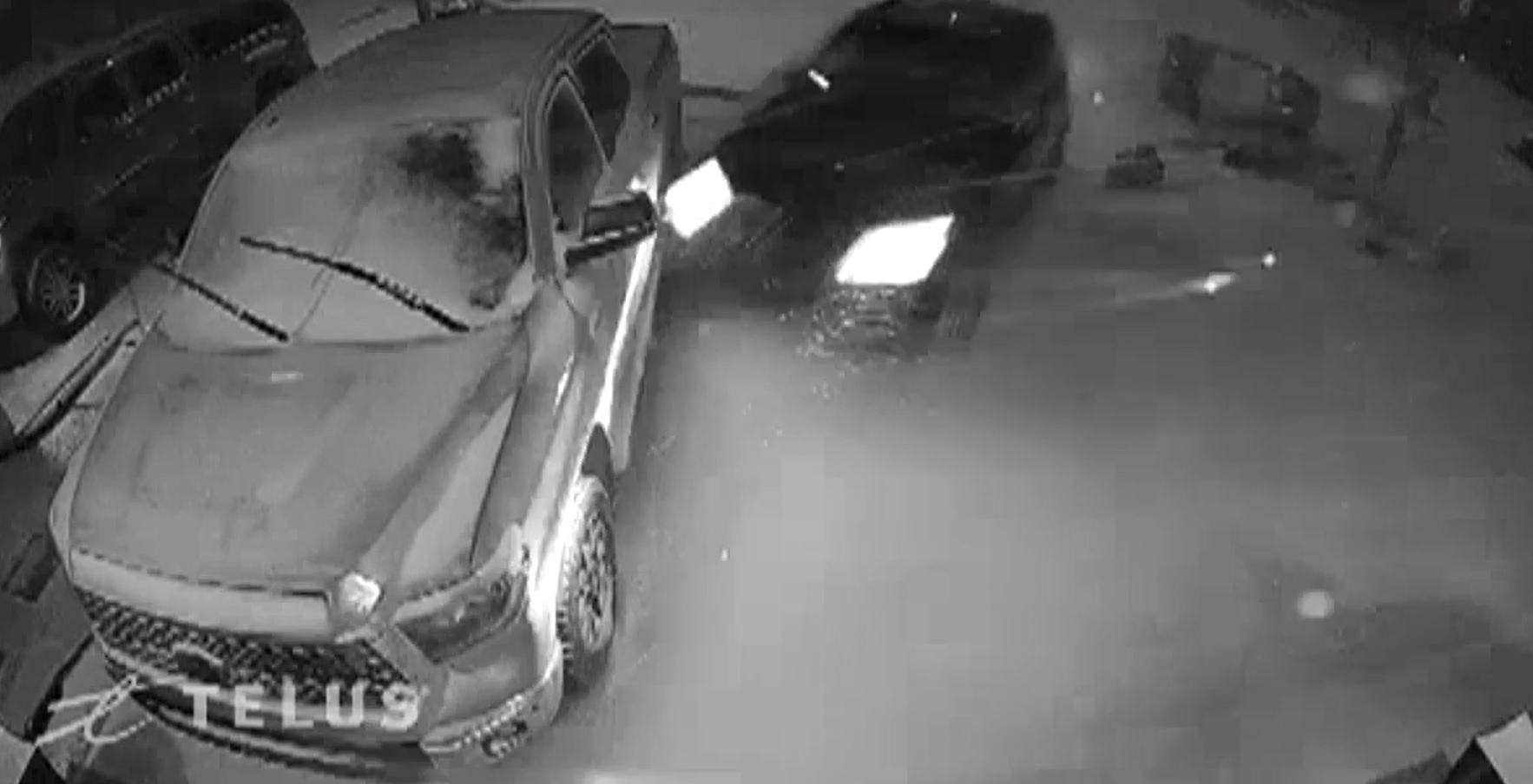 SUV slams into NW Calgary garage in hit-and-run
