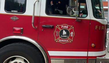Fire crews battle blaze at vacant lot in Surrey