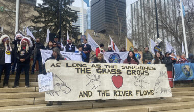 First Nations rally in downtown Edmonton as court hears arguments on separatist petition