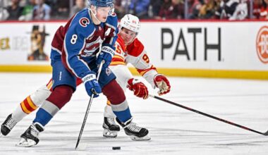 Makar enjoys three-point game against Flames in return to Avalanche lineup