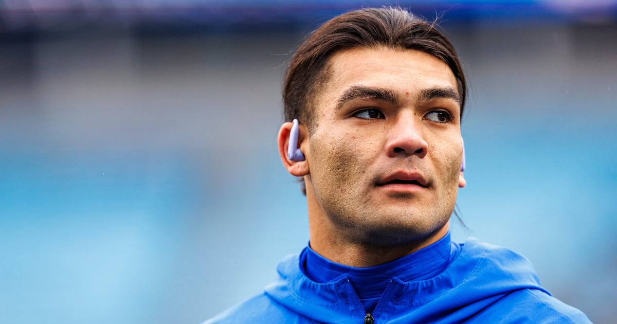 Puka Nacua attends the first day of the Rams' offseason program following the receiver's rehab stint