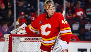 Netminder Arsenii Sergeev shines in his NHL debut as Flames close out 2025-26 with a win