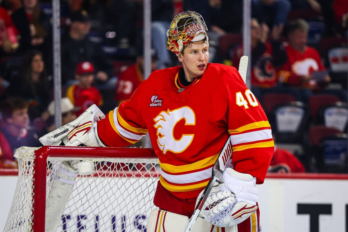 Netminder Arsenii Sergeev shines in his NHL debut as Flames close out 2025-26 with a win