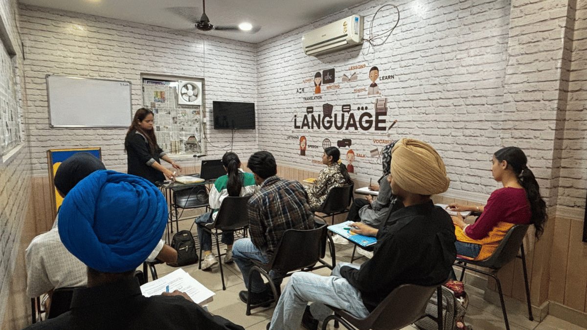 Youngsters attend an IELTS class in Ludhiana for boosting their chances to study abroad | Samridhi Tewari | ThePrint