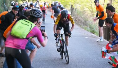 GALDAKAO, SPAIN - APRIL 09: Alex Aranburu of Spain and Team Cofidis attacks in the chase group during the 65th Itzulia Basque Country 2026, Stage 4 a 167.2km stage from Galdakao to Galdakao on / #UCIWT / April 09, 2026 in Galdakao, Spain. (Photo by Tim de Waele/Getty Images)