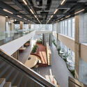 © Lee Pyojoon Woowa Brothers Office / unseenbird - Interior Photography, Stairs, Wood, Lighting, Glass