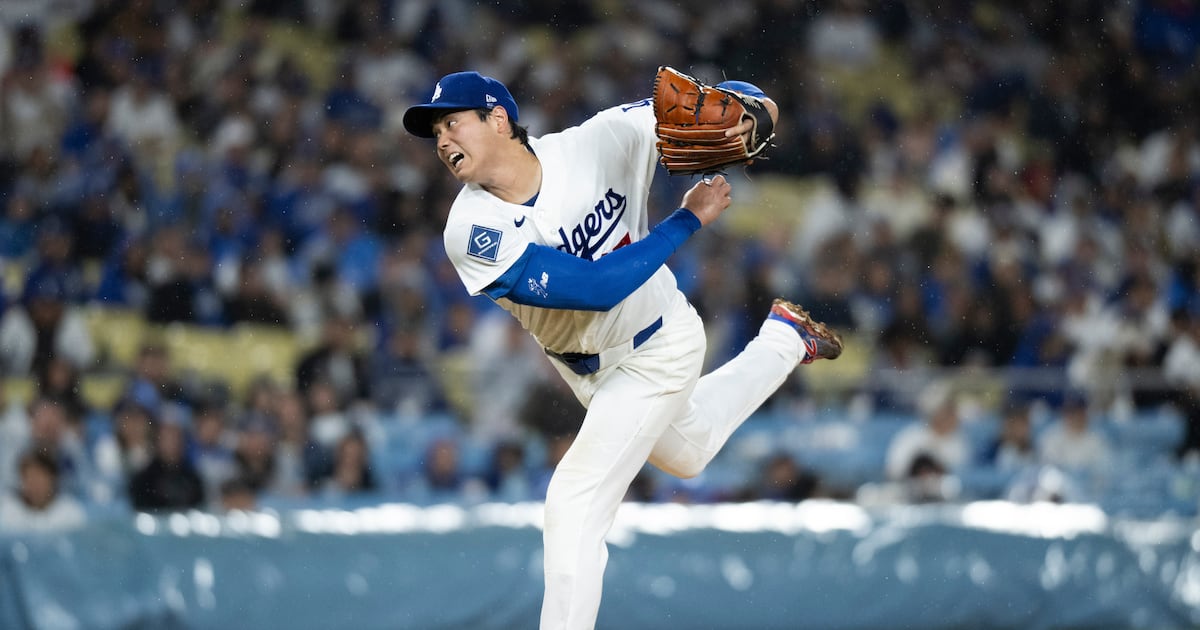 Shohei Ohtani throws six scoreless innings in a drizzly debut on mound as Los Angeles Dodgers beat Cleveland Guardians