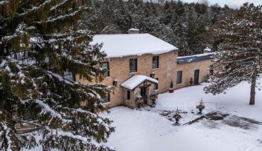 Restored mill home made of blocks chiselled from the river gorge