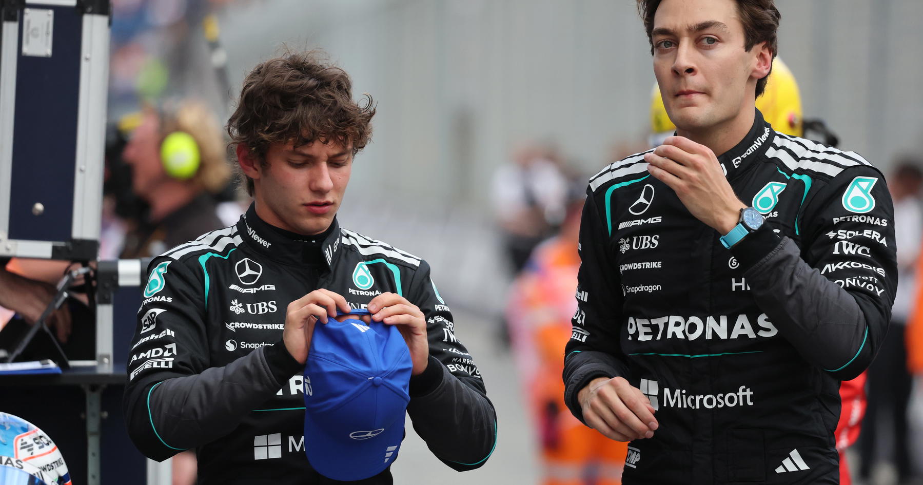 Kimi Antonelli delivers response to fears of George Russell Mercedes war