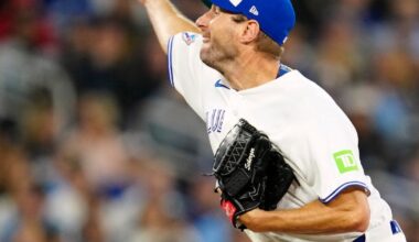 Toronto Blue Jays’ Max Scherzer exits start against Dodgers after two innings