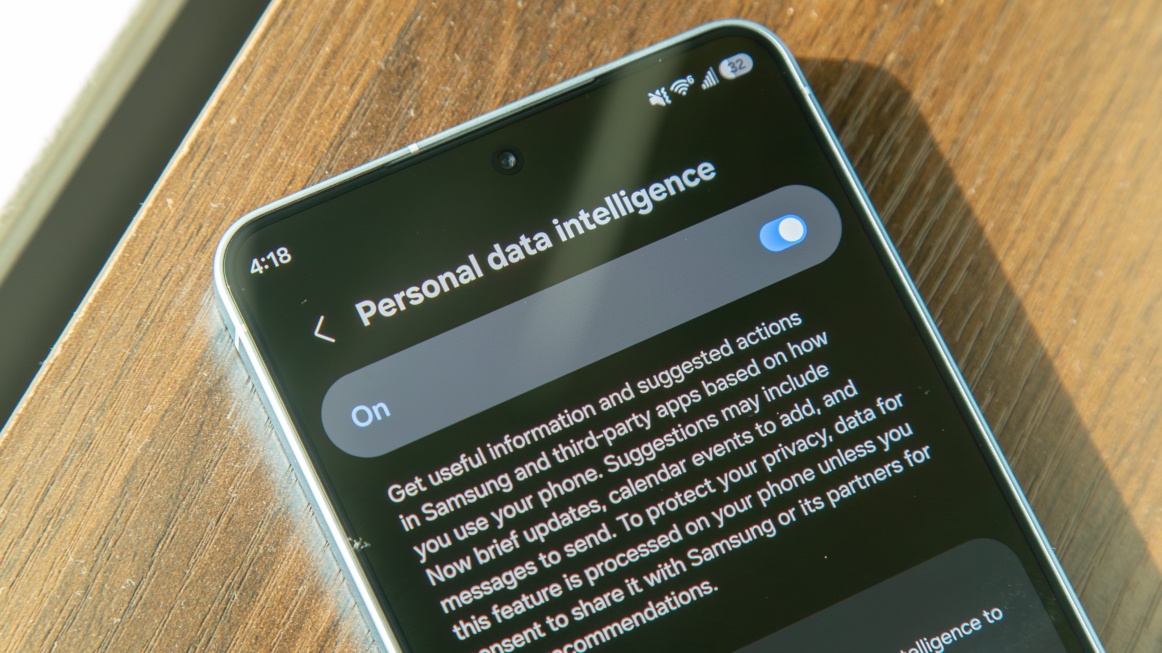 Personal Data Intelligence on the Galaxy 26 Plus