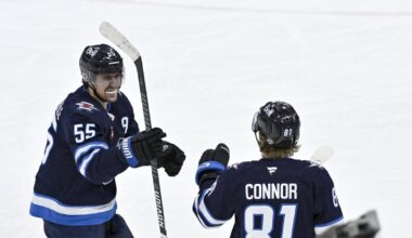 Jets' Scheifele connects with Connor to earn 900th NHL point: 'It's just instinct'