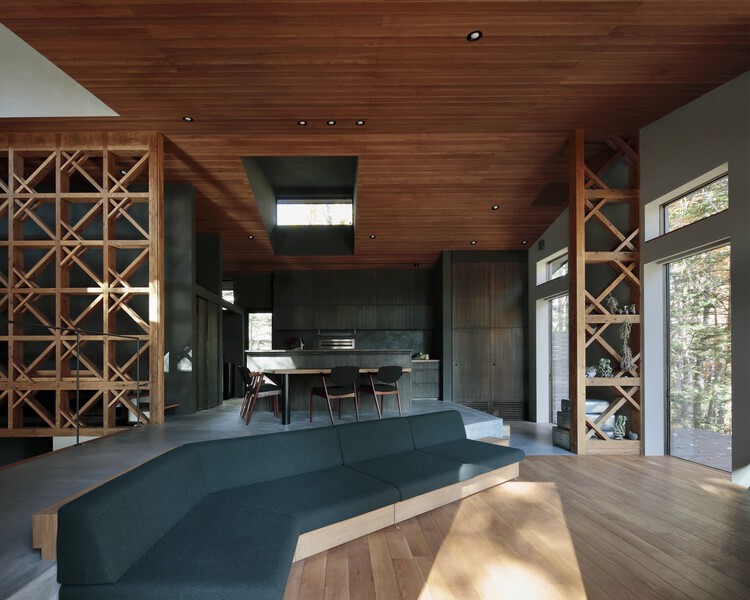 YMK House / Takeshi Hirobe Architects - Interior Photography, Kitchen, Wood, Lighting, Table, Chair