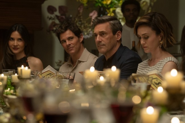 Olivia Munn, James Marsden, and Jon Hamm in 'Your Friends and Neighbors' Season 2