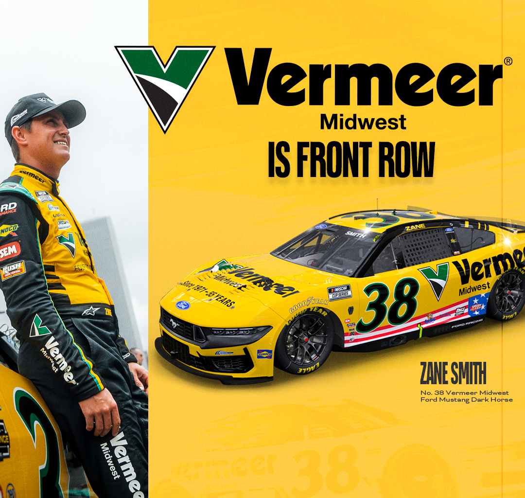Vermeer Midwest Returns with Front Row Motorsports and Zane Smith for NASCAR Cup Series Return to Chicagoland Speedway