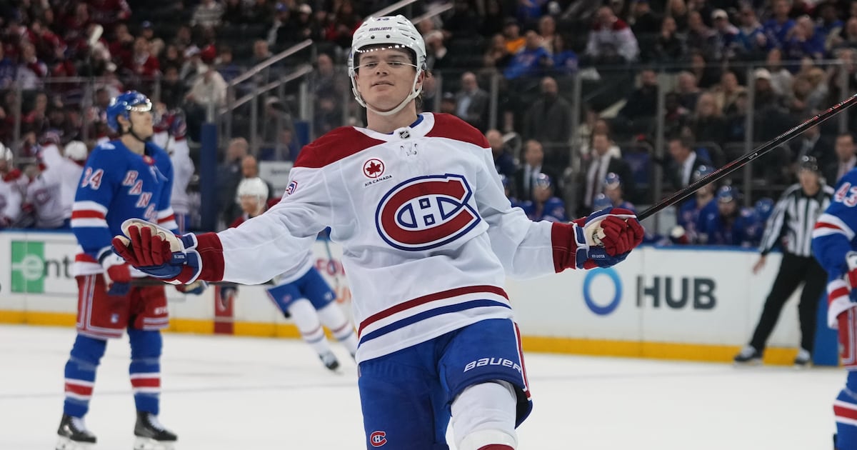 Caufield reaches 49 goals, Montreal Canadiens win their seventh in a row by beating New York Rangers