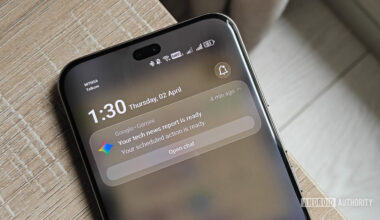 a scheduled action notification from gemini