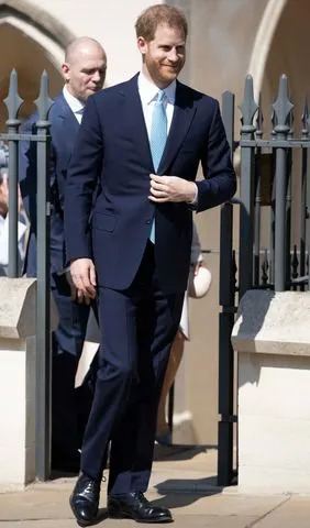 Prince Harry leaves after attending the Easter Mattins Service at St George's Chapel on April 21, 2019 in Windsor, England.Credit: Ian Vogler - WPA Pool/Getty
