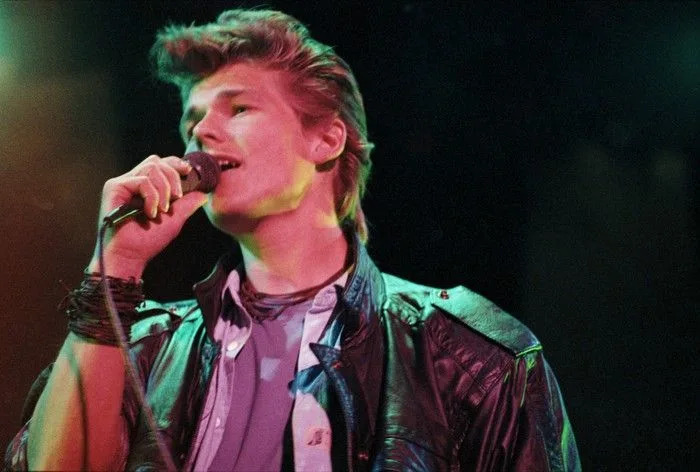 August 15 1986. Morten Harket, leader singer of the band A-ha performs at Expo Theatre at Expo 86.