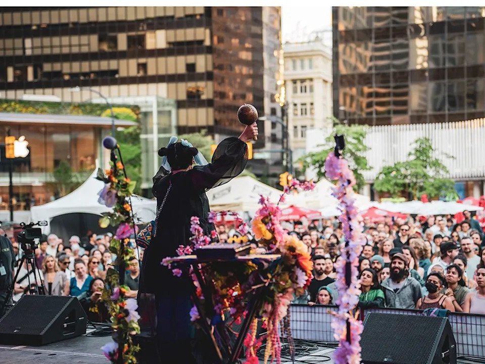  Performers entertain the crowd at the Vancouver International Jazz Festival in 2024.