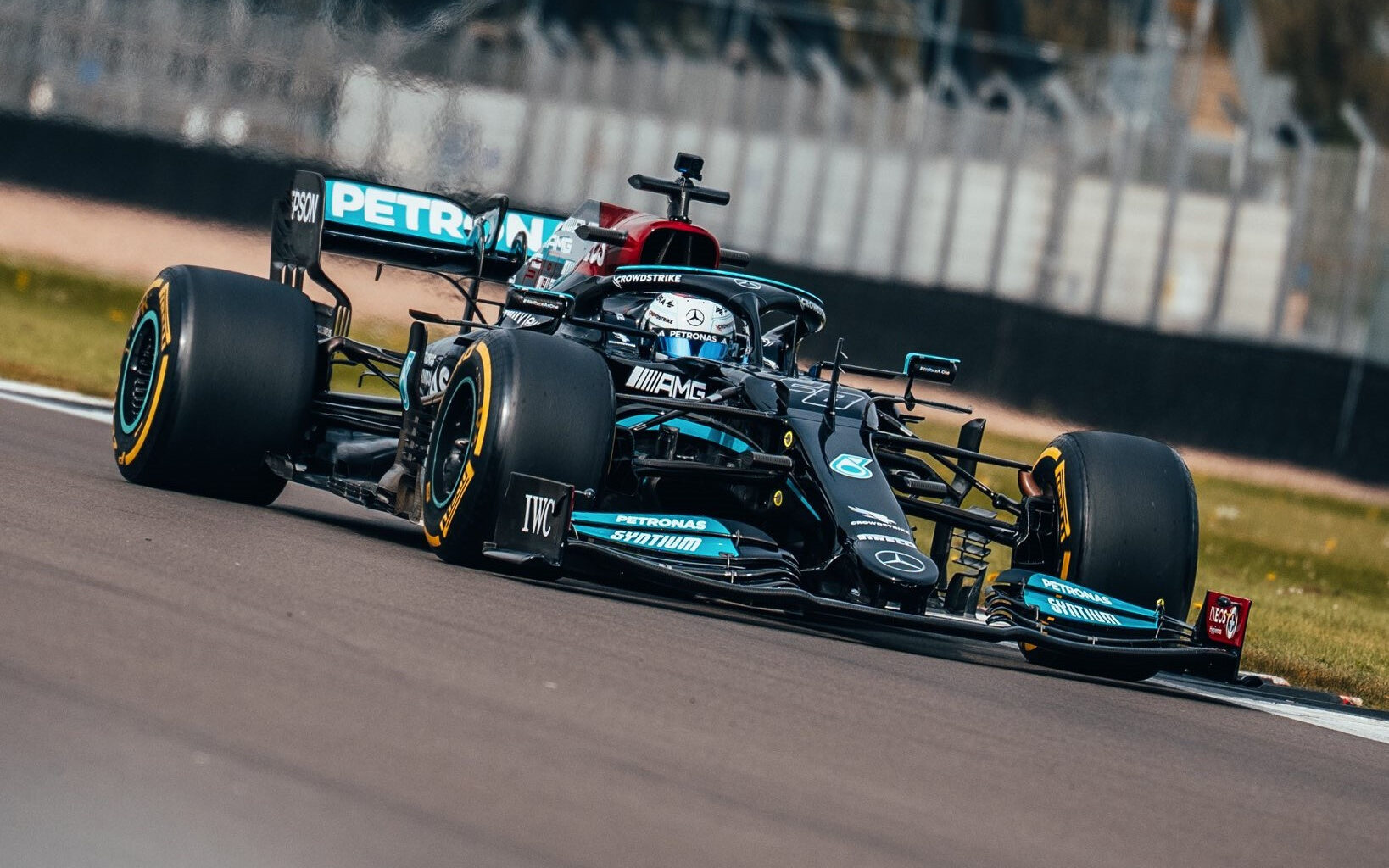Doriane Pin drives F1 car for the first time in Mercedes F1 Team's private test in Silverstone