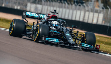 Doriane Pin drives F1 car for the first time in Mercedes F1 Team's private test in Silverstone