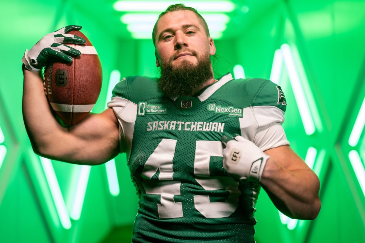 Saskatchewan Roughriders’ A.J. Ouellette embraces fatherhood, brings ‘dad strength’ into 2026 CFL season
