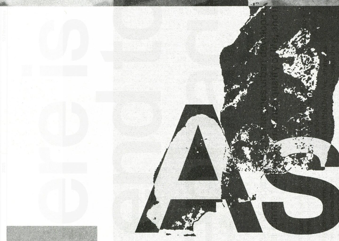 This collaged architect’s identity from Alexis Mark drew from departure boards and timetables