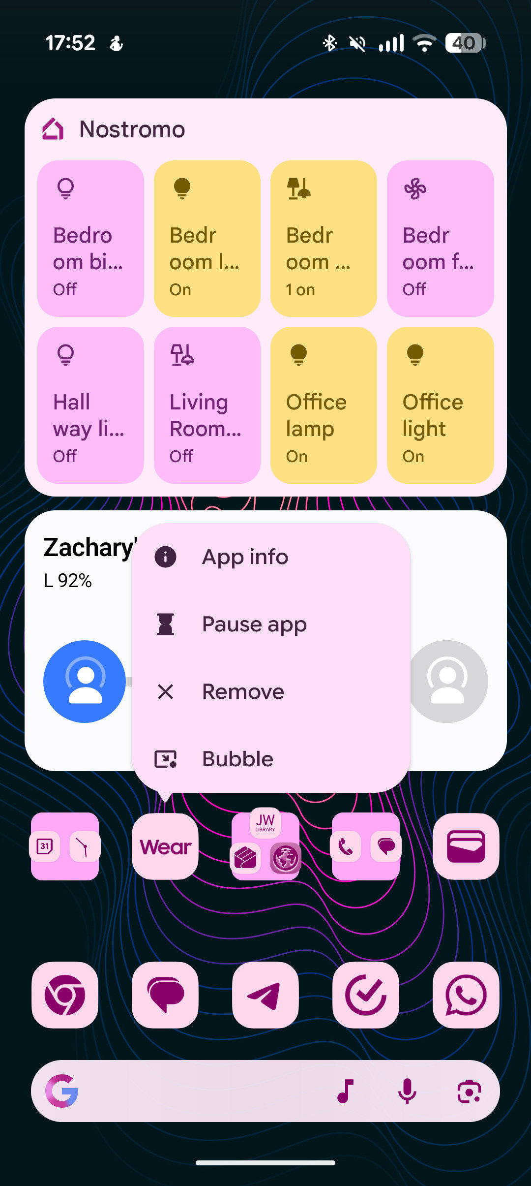android 17 app bubble open