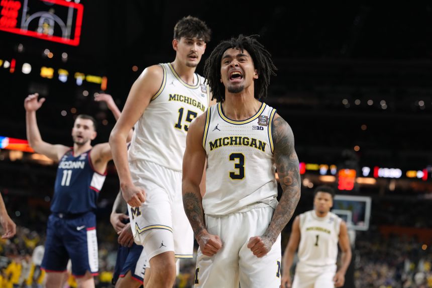 Cadeau reacts to a first-half play on Monday night. He finished with a game-high 19 points and was named the Final Four's most outstanding player.