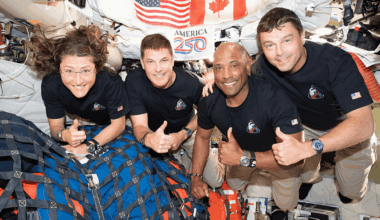 Viewers notice awkward detail as Artemis 2 astronauts take call from Canada's PM Mark Carney