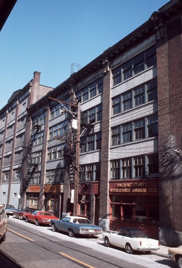 1970s: Building at 1100 Hamilton Street in Yaletown.