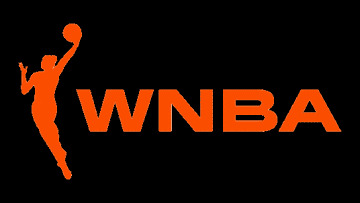 WNBA logo featuring a silhouette of a basketball player aiming to dunk, highlighting women's professional basketball