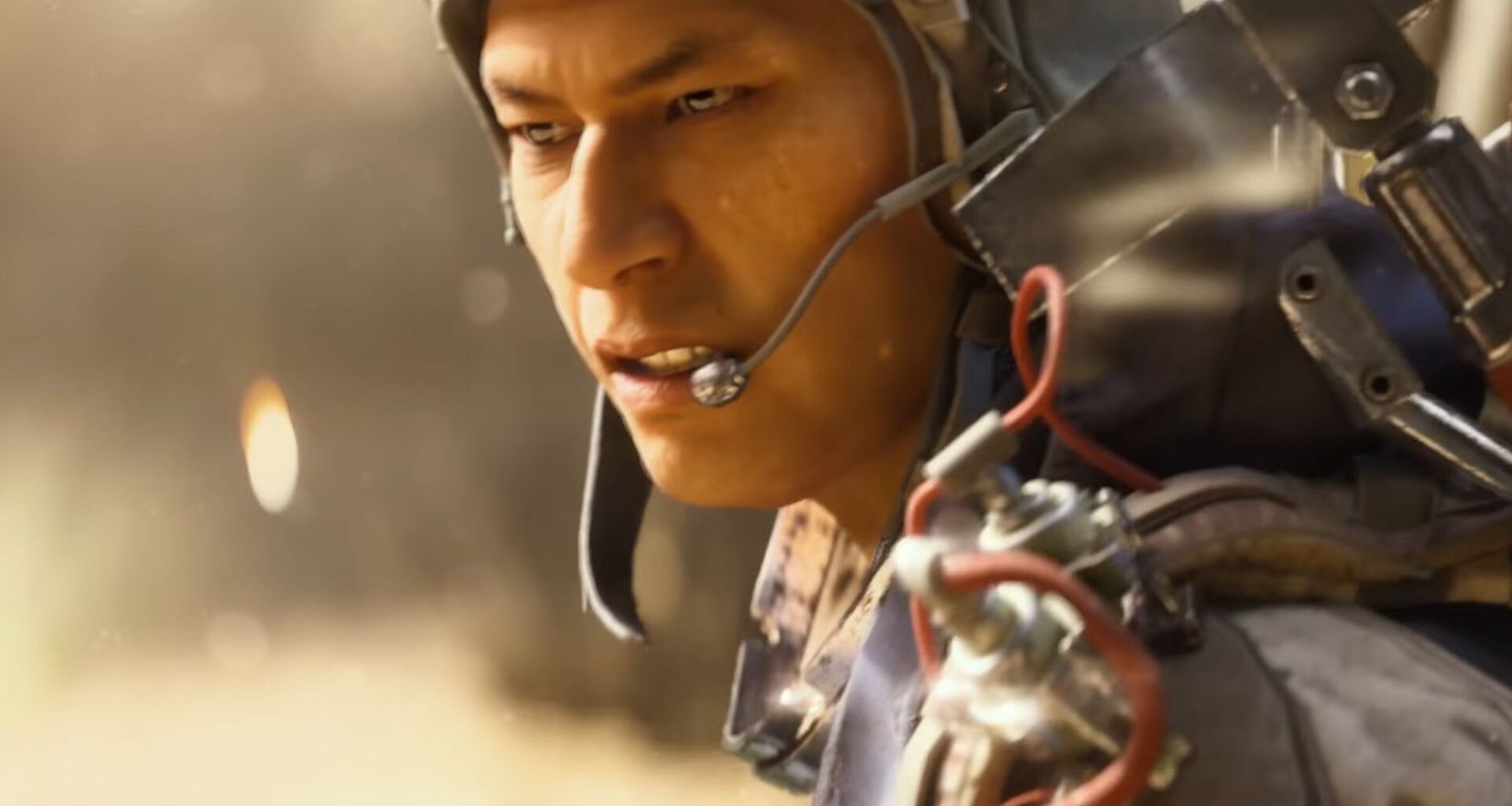 Arc Raiders character grimacing