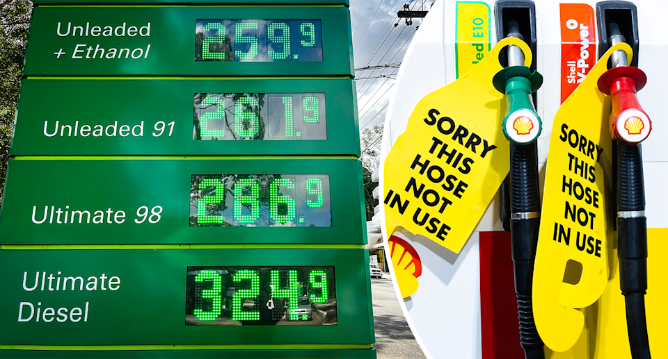 Fuel prices and petrol station bowsers