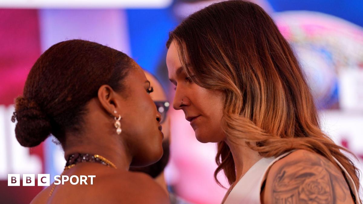 Caroline Dubois faces off with Terri Harper at a news conference