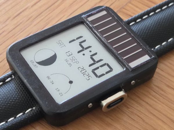 The LightInk Watch Pairs a Solar Panel with ePaper to Deliver Theoretically Infinite Battery Life