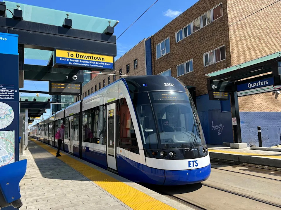 The Quarters LRT station in Edmonton.