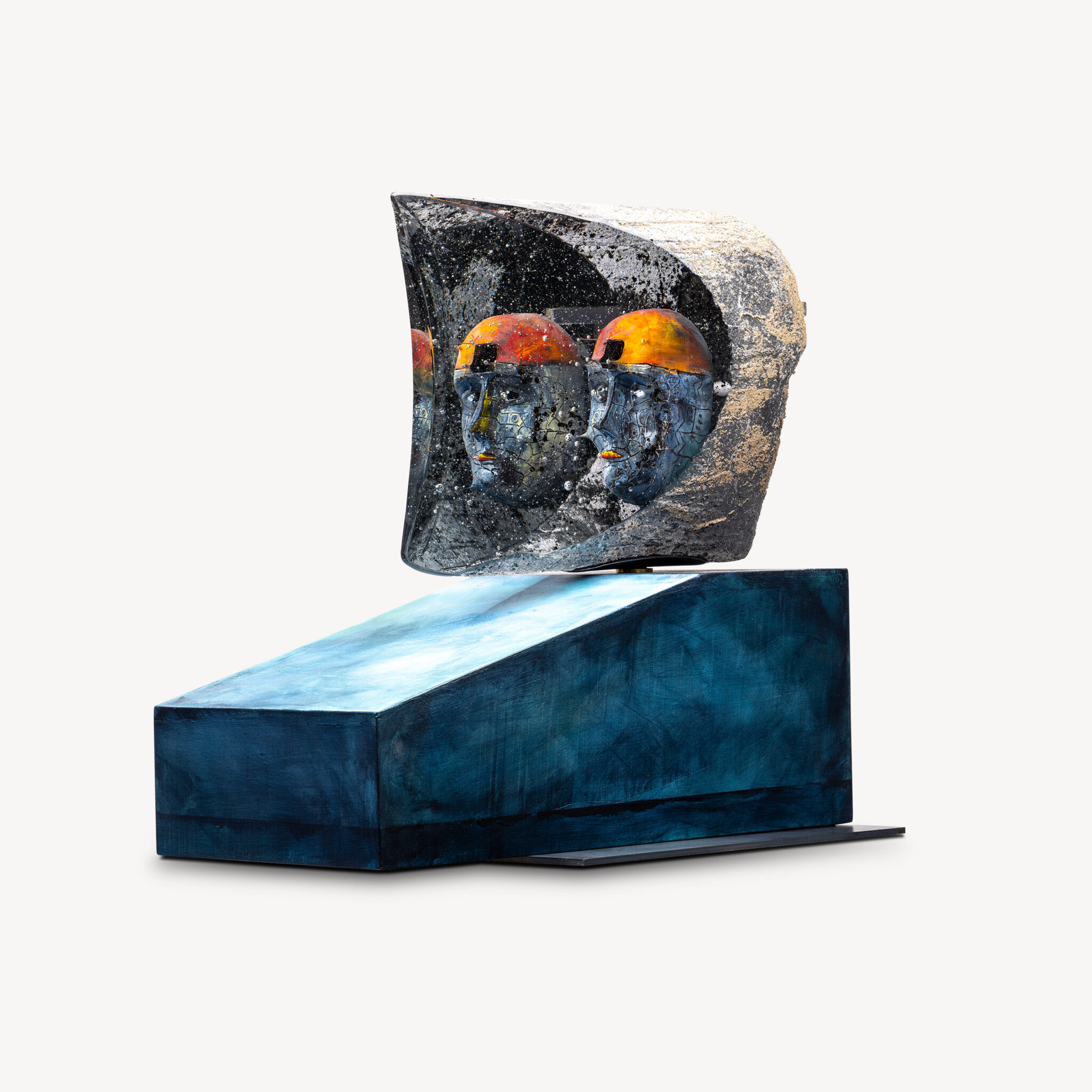 Experimental glass sculpture by Swedish artist Bertil Vallien