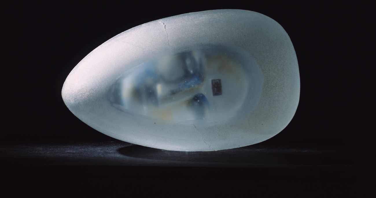 Experimental glass sculpture by Swedish artist Bertil Vallien