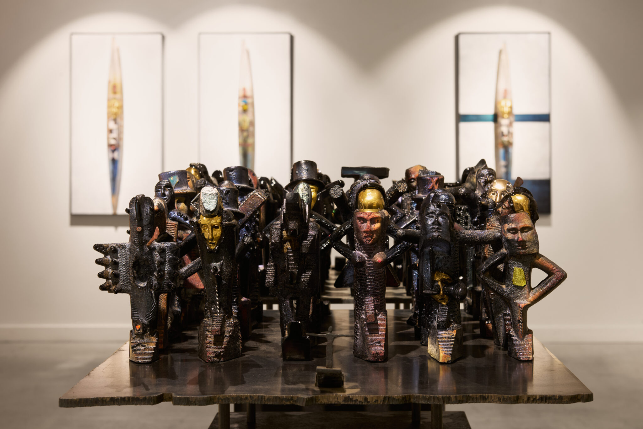 Installation view of “Starman: Sixty Years of Exploring Glass Art” at Robert Lehman Gallery at Urban Glass in Brooklyn, NY.