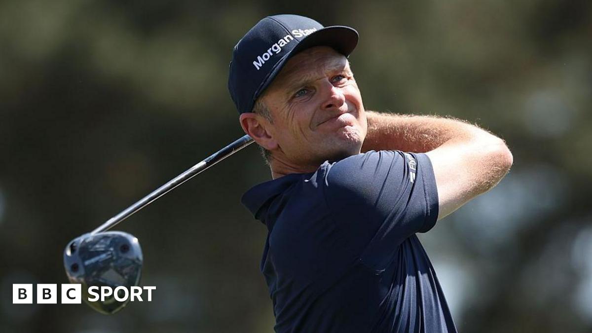 Justin Rose tees off