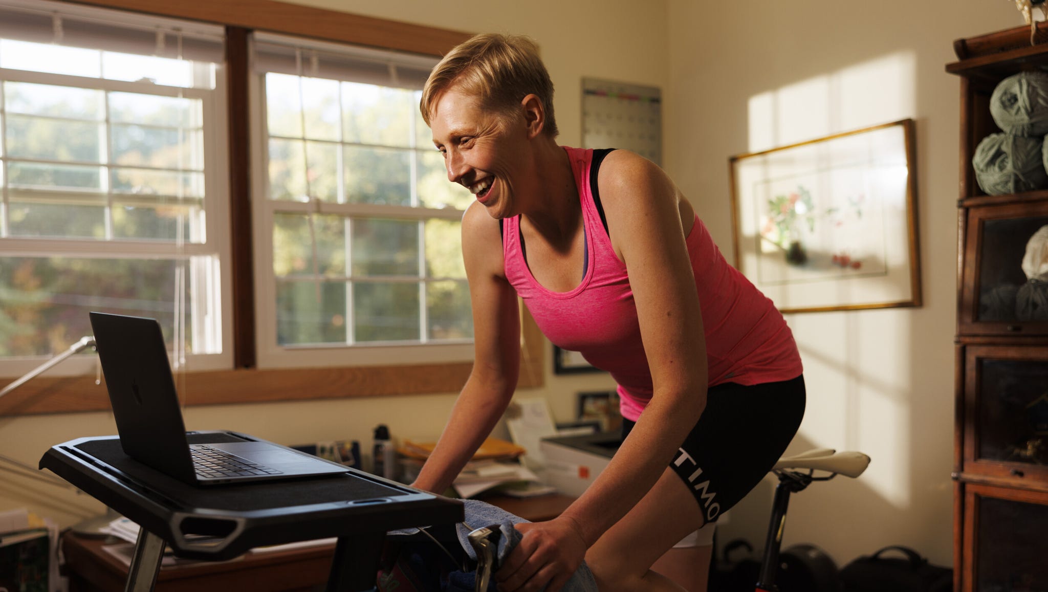 jamestown, tennessee   october 09, 2022  ac shilton balances working on her small farm with meeting her training goals photograph by brett carlsen for bicycling magazine