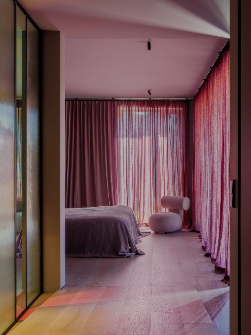 Bedroom interior at BPROM in Riga