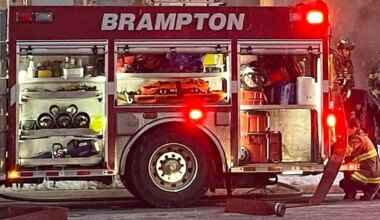 brampton tow truck fires
