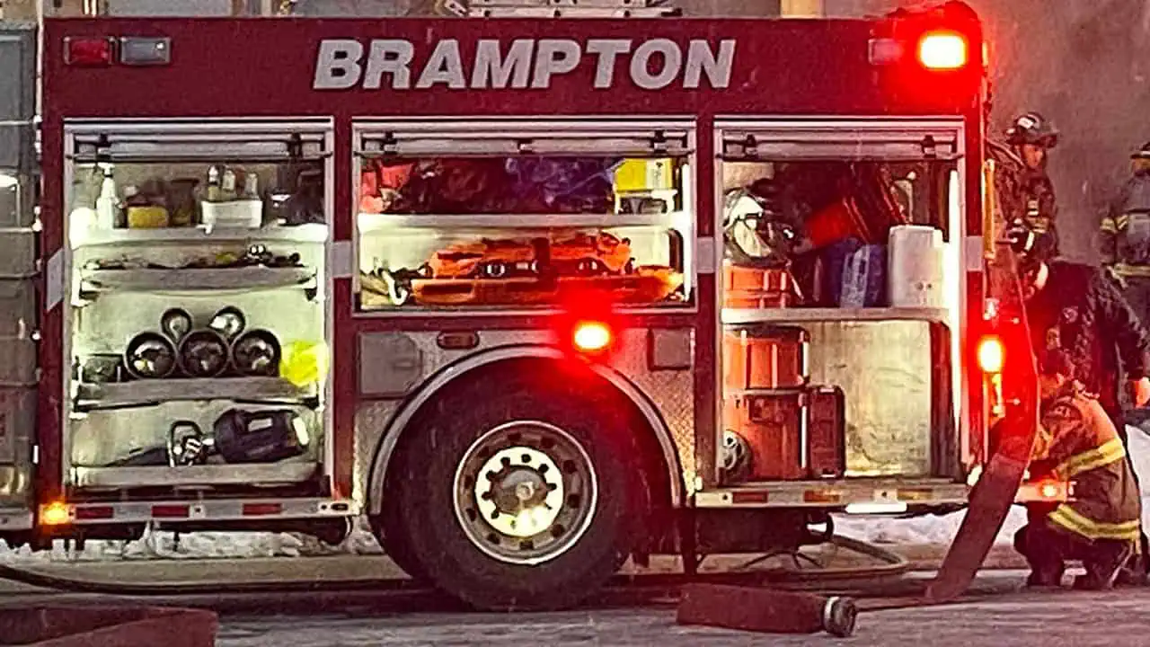 brampton tow truck fires