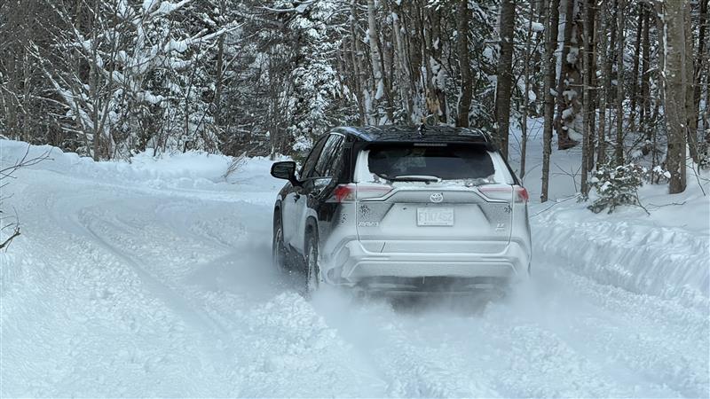 michelin x ice snow+ tires in action on a toyota rav4