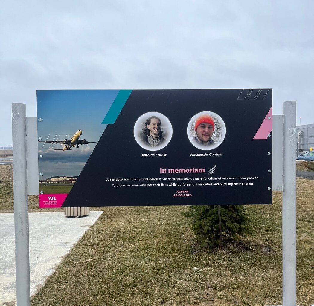Montreal airport installs memorial to Air Canada pilots who died in LaGuardia crash