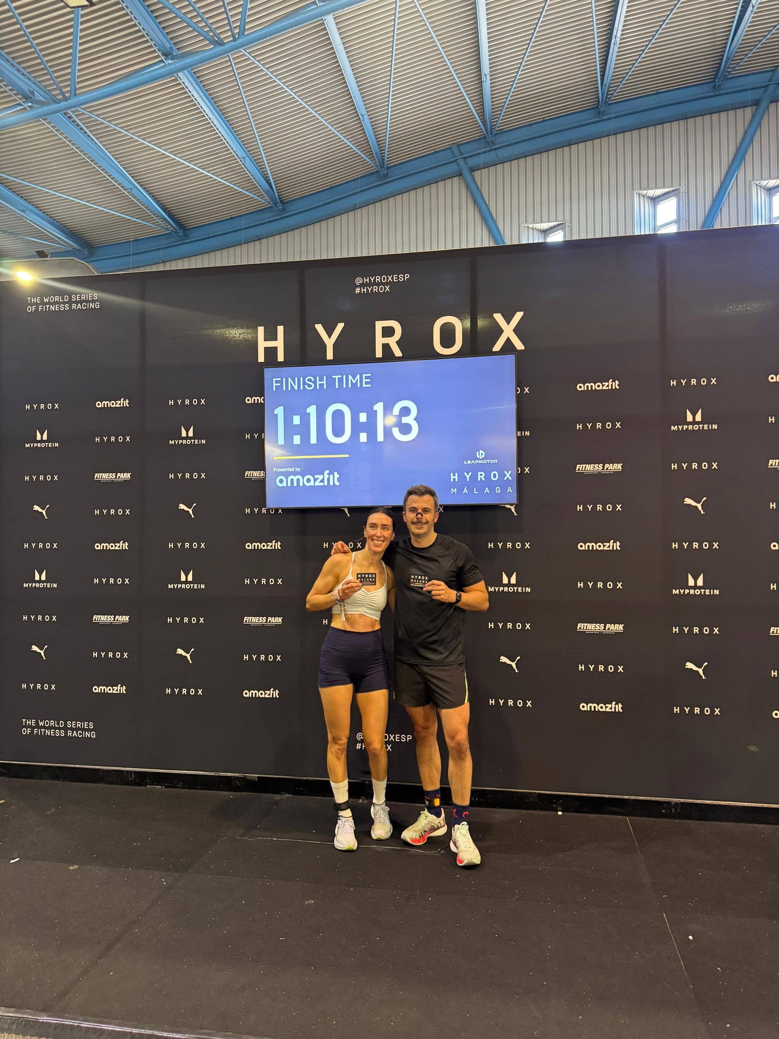 couple posing after hyrox